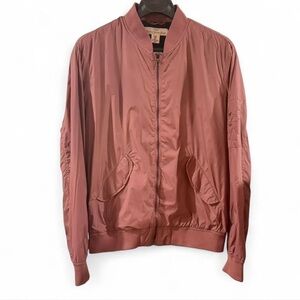 NWT Men’s H&M Dusky Rose Lightweight Bomber Jacket Size Medium